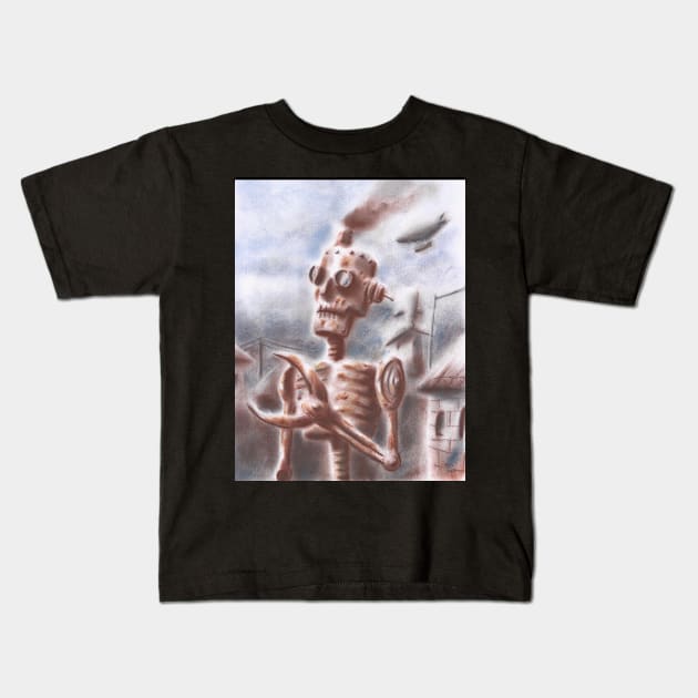 Rusty Robot 2021 Kids T-Shirt by EderArt